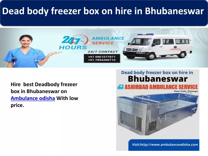 dead body freezer box on hire in bhubaneswar