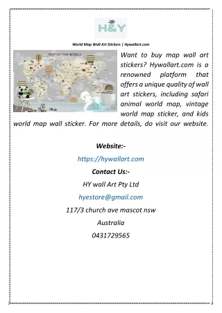 world map wall art stickers hywallart com