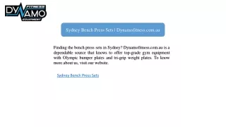 sydney bench press sets dynamofitness com au
