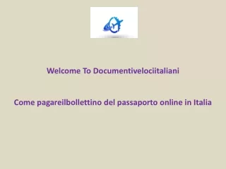 Come pagareilbollettino del passaporto online in Italia