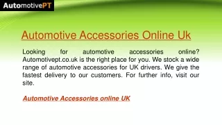 Automotive Accessories Online Uk Automotivept.co.uk