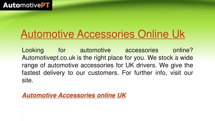 automotive accessories online uk