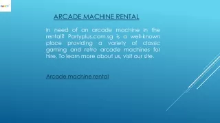 Arcade Machine Rental  Partyplus.com.sg