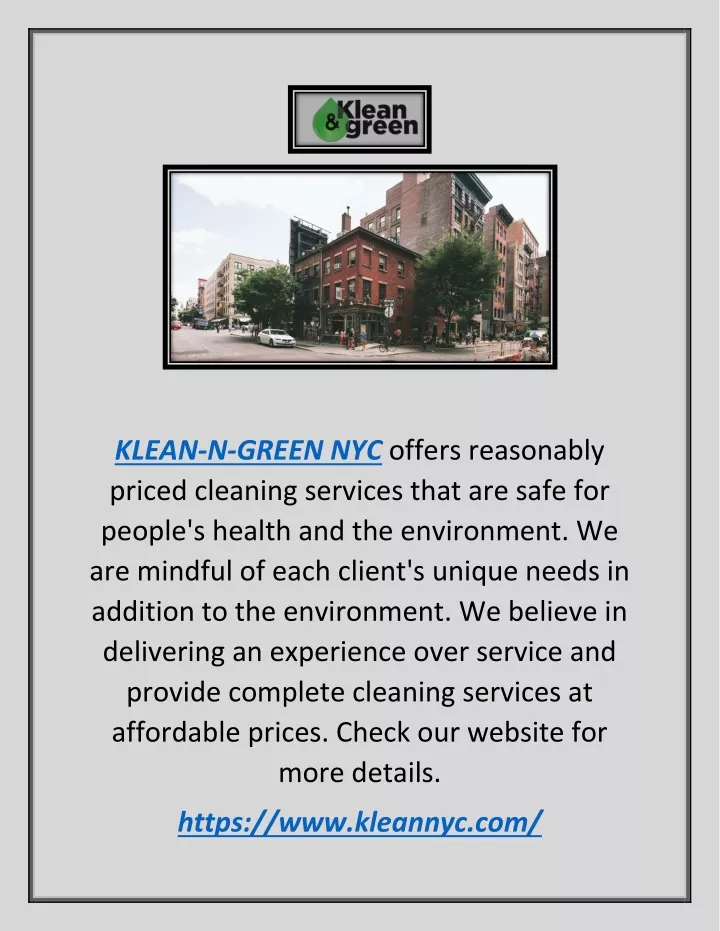 klean n green nyc offers reasonably priced