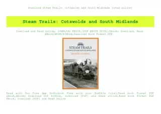 Download Steam Trails Cotswolds and South Midlands {read online}