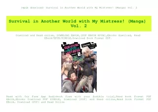 {epub download} Survival in Another World with My Mistress! (Manga) Vol. 2 (DOWNLOAD E.B.O.O.K.^)