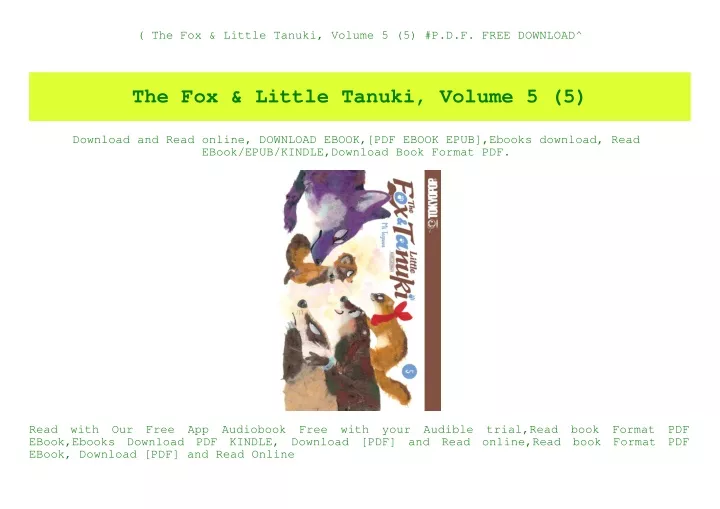 the fox little tanuki volume 5 5 p d f free