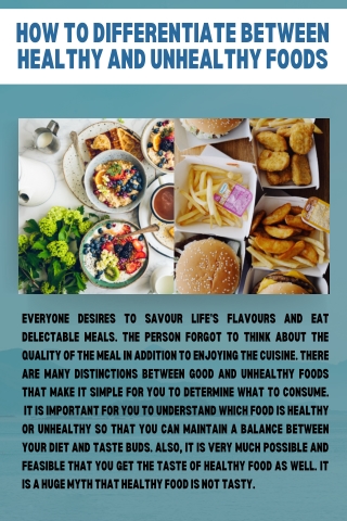 how to differentiate between healthy