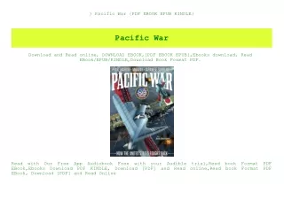 ^READ) Pacific War {PDF EBOOK EPUB KINDLE}