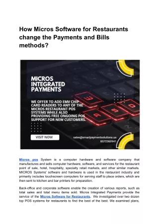 How Micros Software for Restaurants change the Payments and Bills methods.pdf