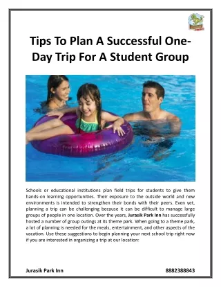 tips to plan a successful one day trip