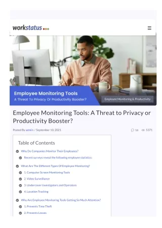 Employee Monitoring Tools: A Threat to Privacy or Productivity Booster?