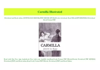 (READ)^ Carmilla Illustrated eBook PDF