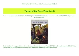 DOWNLOAD EBOOK Tarzan of the Apes (Annotated) Full Book