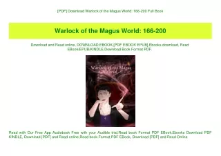 [PDF] Download Warlock of the Magus World 166-200 Full Book