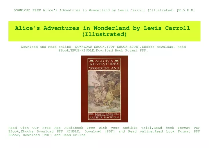 download free alice s adventures in wonderland