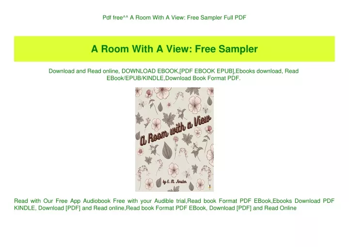 pdf free a room with a view free sampler full pdf