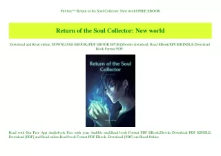 Pdf free^^ Return of the Soul Collector New world FREE EBOOK