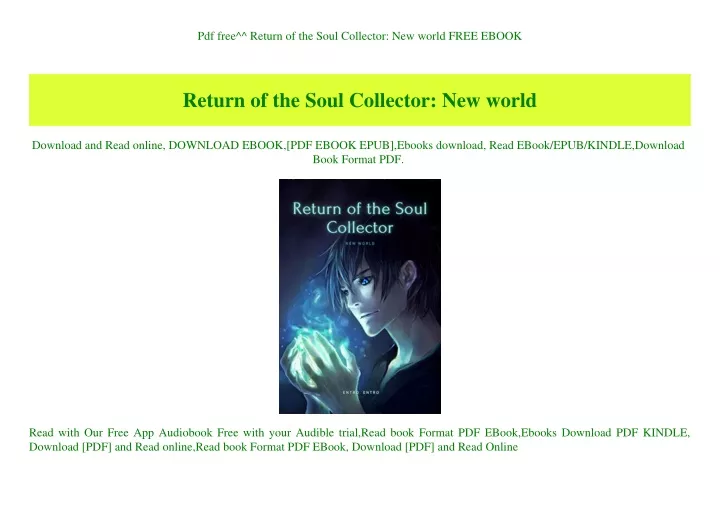 pdf free return of the soul collector new world