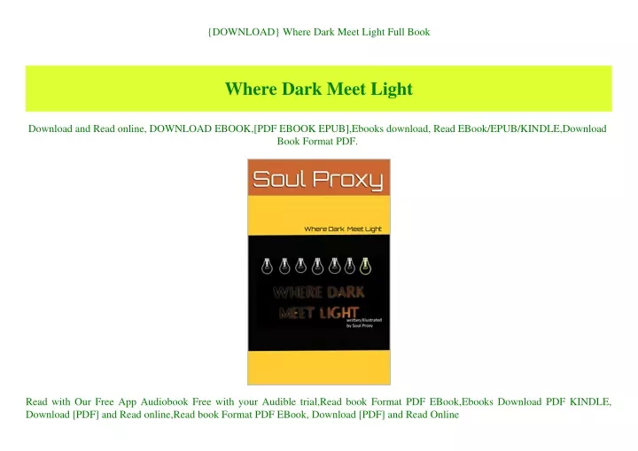 download where dark meet light full book