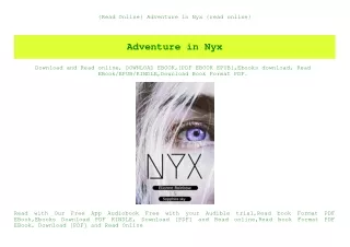 {Read Online} Adventure in Nyx {read online}