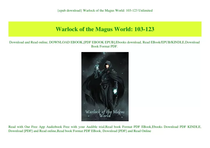 epub download warlock of the magus world