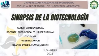 SINOPSIS BIOTECNOLOGÍA