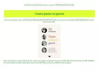 Download [ebook]$$ Cuatro poetas en guerra ^DOWNLOAD E.B.O.O.K.#