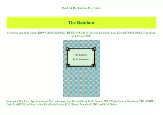 [Epub]$$ The Rainbow Free Online