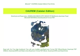 [Ebook]^^ CAUREM (Catalan Edition) Free Online