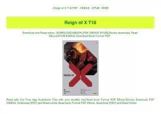 ^READ) Reign of X T18 PDF - KINDLE - EPUB - MOBI