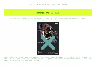 [Pdf]$$ Reign of X T17 Ebook READ ONLINE