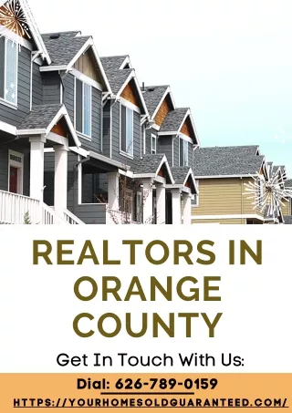 Realtors In Orange County | Reasonable Price - Your Home Sold Guaranteed Realty