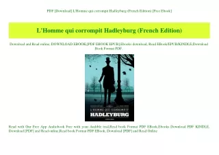 PDF [Download] L'Homme qui corrompit Hadleyburg (French Edition) [Free Ebook]