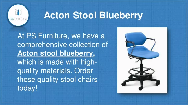 acton stool blueberry