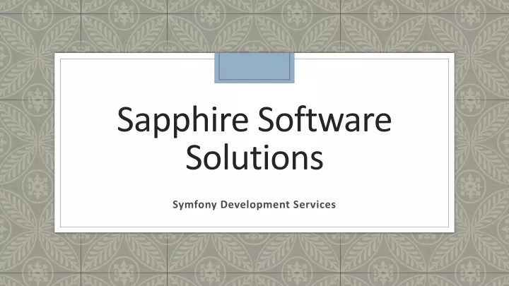 sapphire software solutions