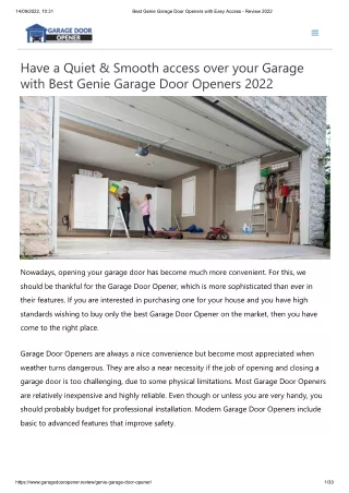Genie garage door opener