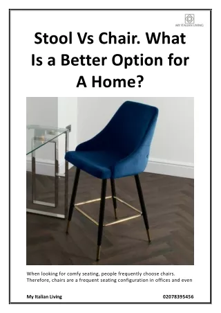 stool vs chair what is a better option for a home