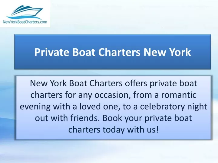 private boat charters new york