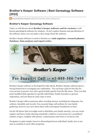 brother s keeper software best genealogy software