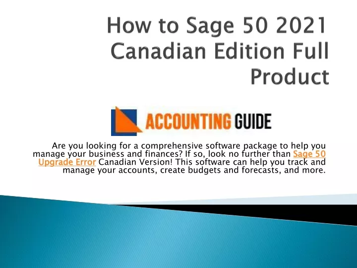 how to sage 50 2021 canadian edition full product