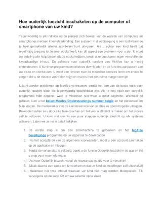 Hoe ouderlijk toezicht inschakelen op de computer of smartphone van uw kind