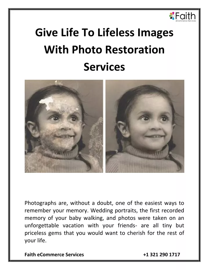 give life to lifeless images with photo