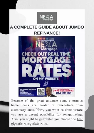 The Complete Guide About Jumbo Refinance! | The Maryland Mortgage Broker
