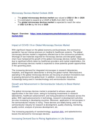 microscopy devices market outlook 2028
