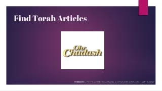 find torah articles