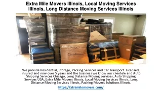 Local Moving Services, Extra Mile Movers Illinois