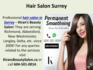 Hair Salon in Surrey