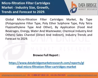 Global Micro-filtration Filter Cartridges Market