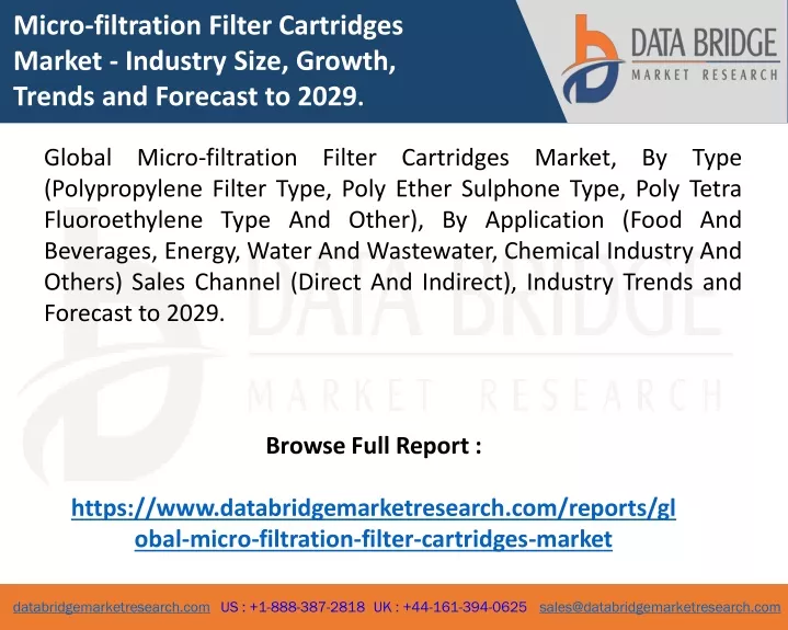 micro filtration filter cartridges market